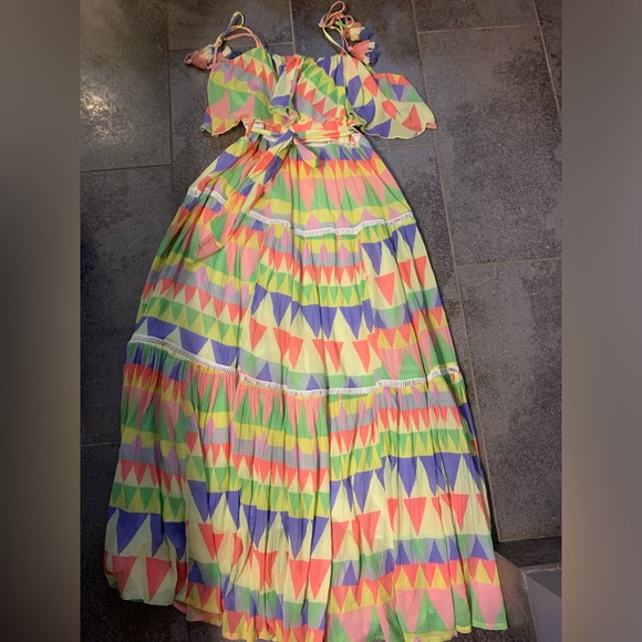 Place Nationale X Revolve Le Camus Mosaic Tiered Sun Dress. Size M. EUC - Picture 10 of 15